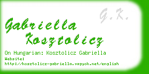gabriella kosztolicz business card
